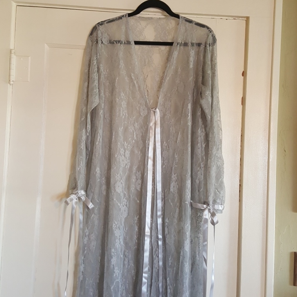 Long flowing lacy sexy robe
